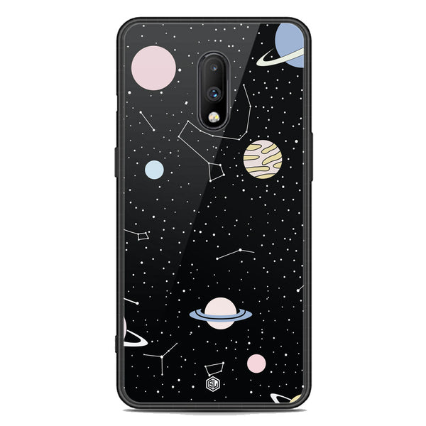 Space Series Soft Phone Case - Premium Glass Case - Design 1 - OnePlus 7