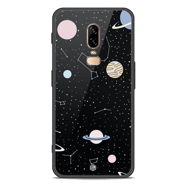 Space Series Soft Phone Case - Premium Glass Case - Design 1 - OnePlus 6