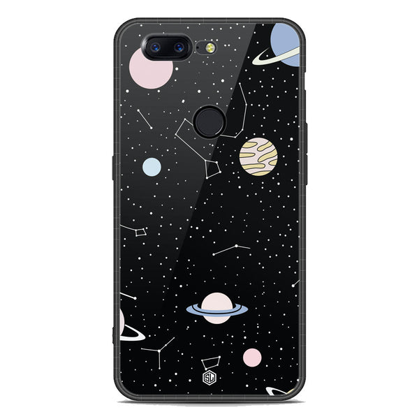 Space Series Soft Phone Case - Premium Glass Case - Design 1 - OnePlus 5T