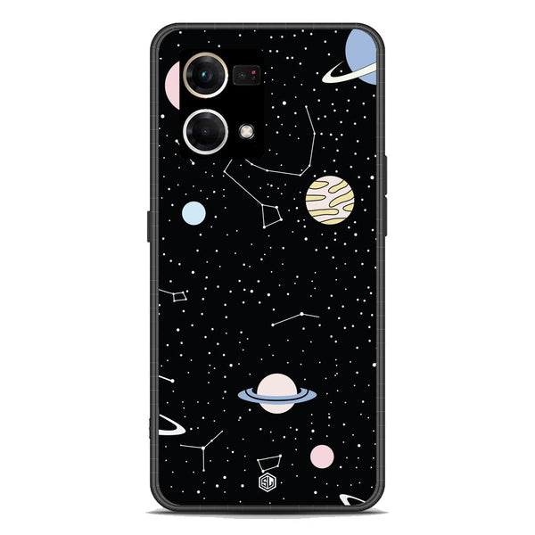 Space Series Soft Phone Case - Premium Glass Case - Design 1 - Oppo Reno 7 4G