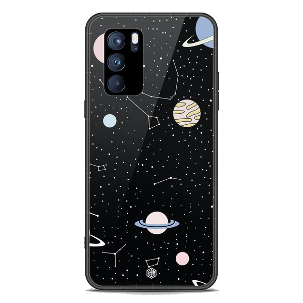 Space Series Soft Phone Case - Premium Glass Case - Design 1 - Oppo Reno 6 5G