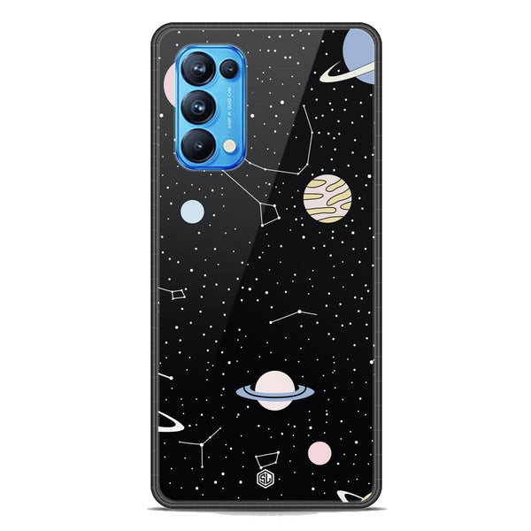 Space Series Soft Phone Case - Premium Glass Case - Design 1 - Oppo Reno 5 Pro 5G