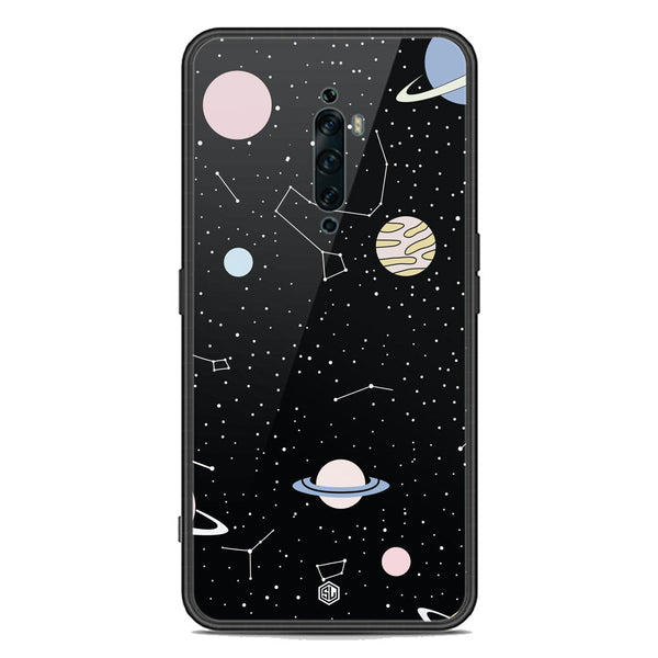 Space Series Soft Phone Case - Premium Glass Case - Design 1 - Oppo Reno 2F