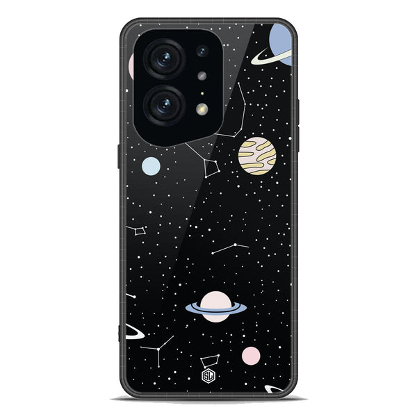 Space Series Soft Phone Case - Premium Glass Case - Design 1 - Oppo Find X5 Pro