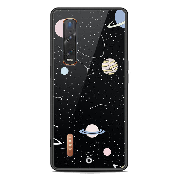 Space Series Soft Phone Case - Premium Glass Case - Design 1 - Oppo Find X2 Pro