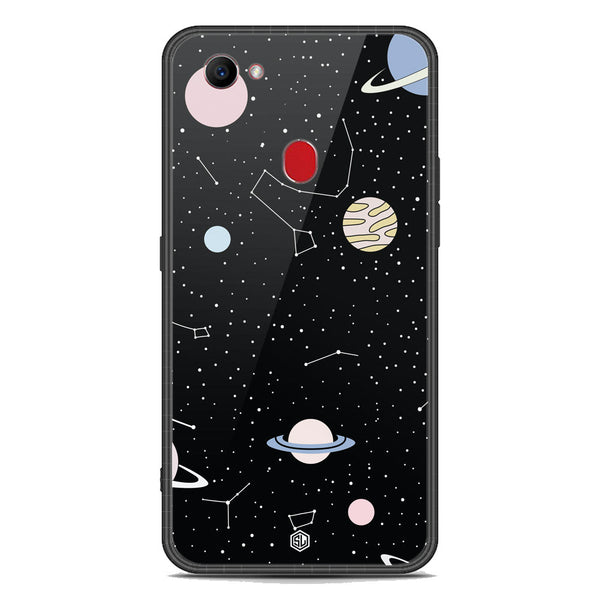 Space Series Soft Phone Case - Premium Glass Case - Design 1 - Oppo F7