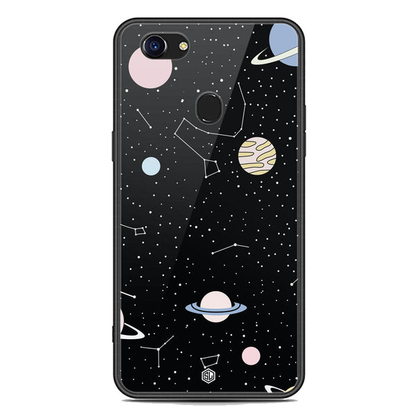 Space Series Soft Phone Case - Premium Glass Case - Design 1 - Oppo F5