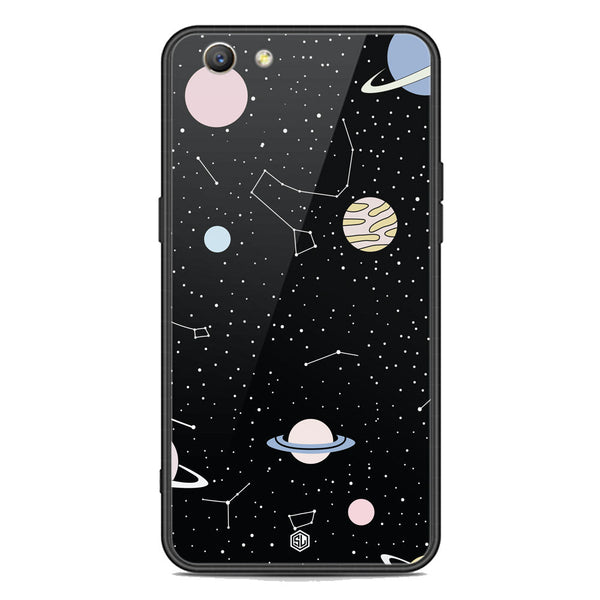 Space Series Soft Phone Case - Premium Glass Case - Design 1 - Oppo F1S