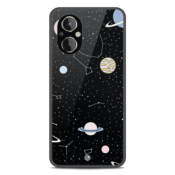 Space Series Soft Phone Case - Premium Glass Case - Design 1 - Oppo A96 5G