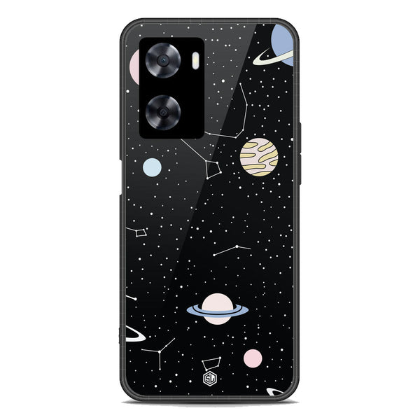 Space Series Soft Phone Case - Premium Glass Case - Design 1 - Oppo A77 4G