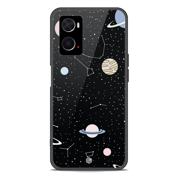 Space Series Soft Phone Case - Premium Glass Case - Design 1 - Oppo A76