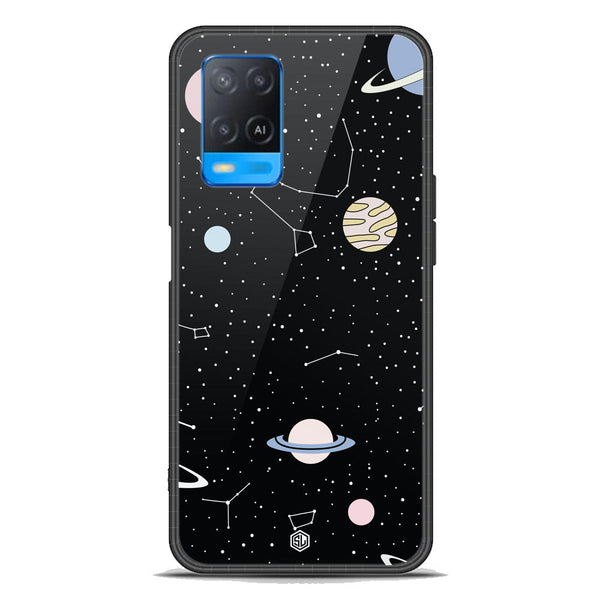 Space Series Soft Phone Case - Premium Glass Case - Design 1 - Oppo A54 4G