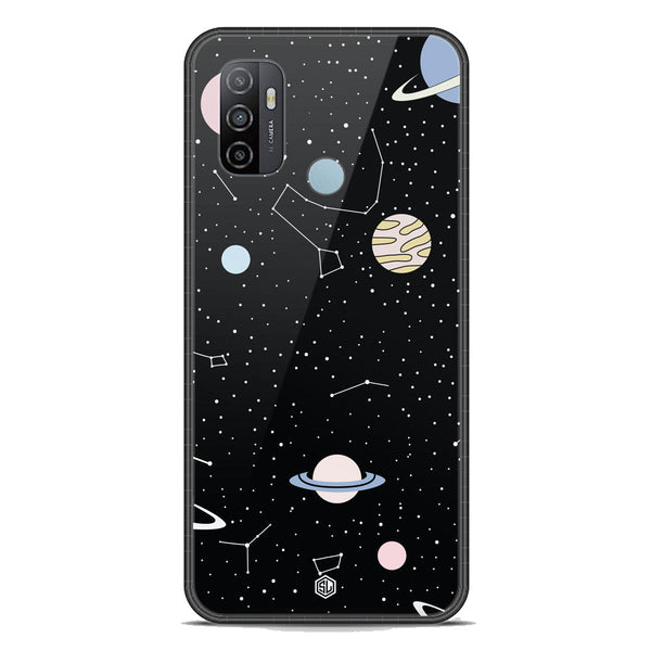 Space Series Soft Phone Case - Premium Glass Case - Design 1 - Oppo A53s