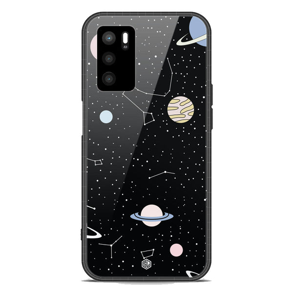 Space Series Soft Phone Case - Premium Glass Case - Design 1 - Oppo A16s