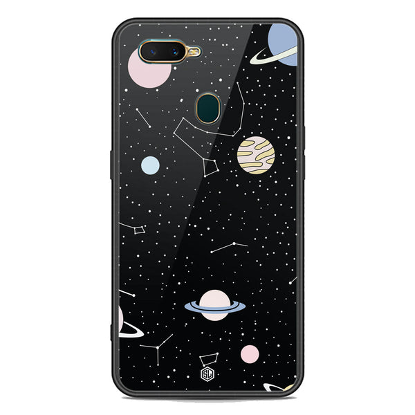 Space Series Soft Phone Case - Premium Glass Case - Design 1 - Oppo A7