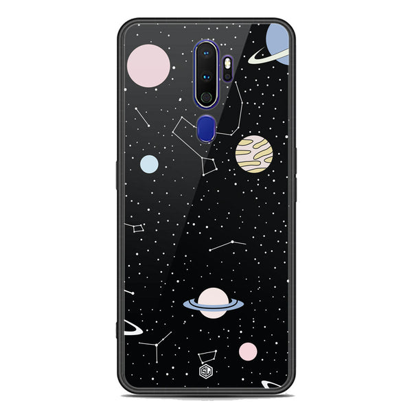 Space Series Soft Phone Case - Premium Glass Case - Design 1 - Oppo A5 2020
