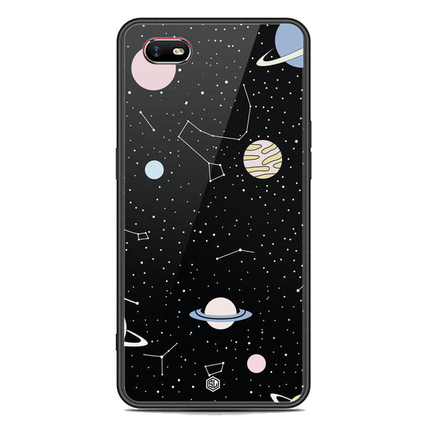 Space Series Soft Phone Case - Premium Glass Case - Design 1 - Oppo A1k