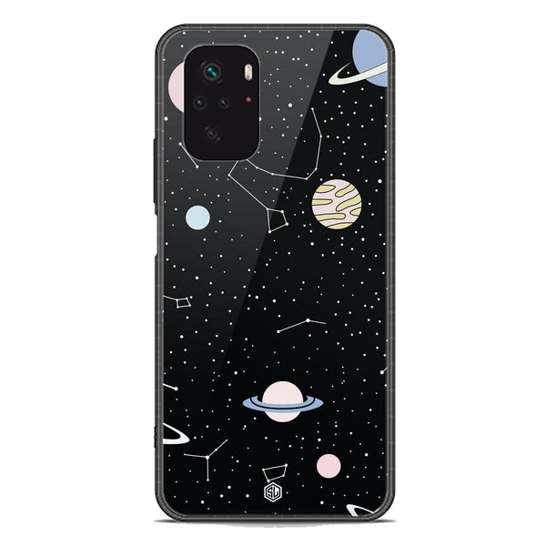 Space Series Soft Phone Case - Premium Glass Case - Design 1 - Xiaomi Redmi Note 10S