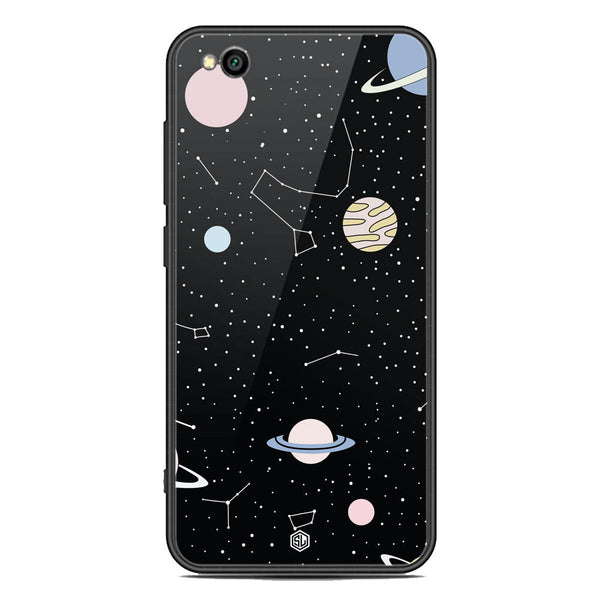 Space Series Soft Phone Case - Premium Glass Case - Design 1 - Xiaomi Redmi Go