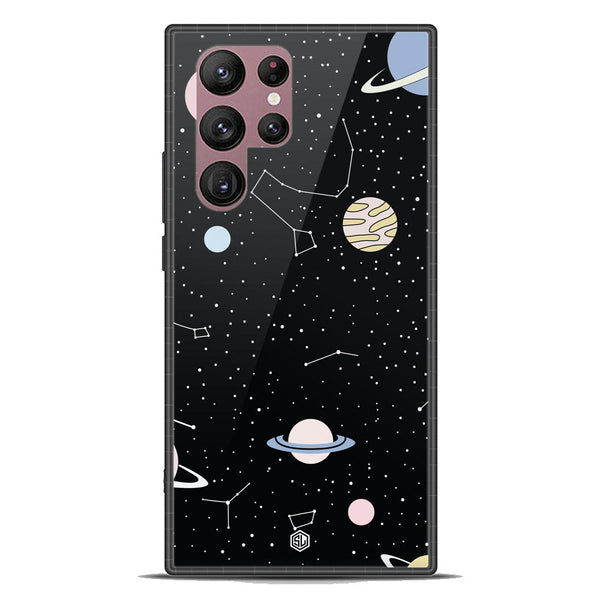 Space Series Soft Phone Case - Premium Glass Case - Design 1 - Samsung Galaxy S22 Ultra 5G