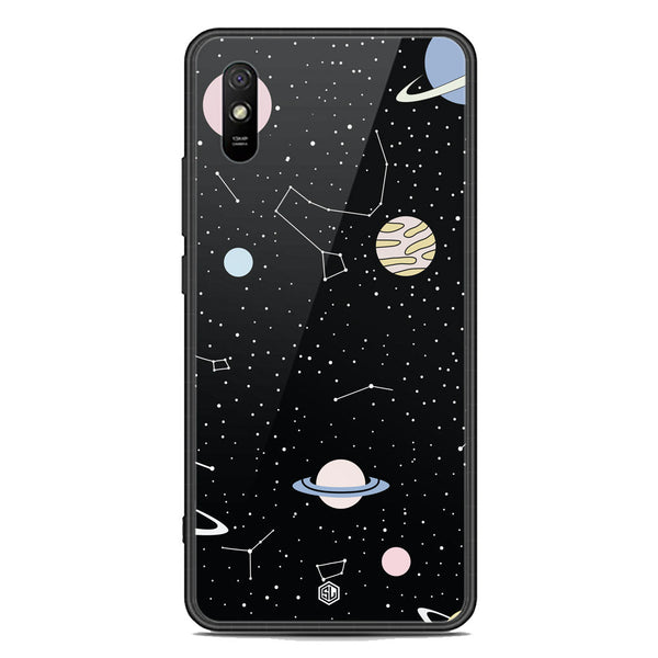 Space Series Soft Phone Case - Premium Glass Case - Design 1 - Xiaomi Redmi 9A
