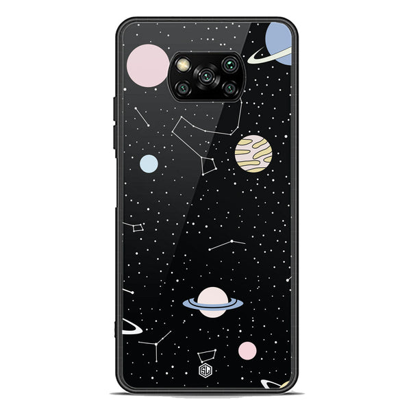 Space Series Soft Phone Case - Premium Glass Case - Design 1 - Xiaomi Poco X3
