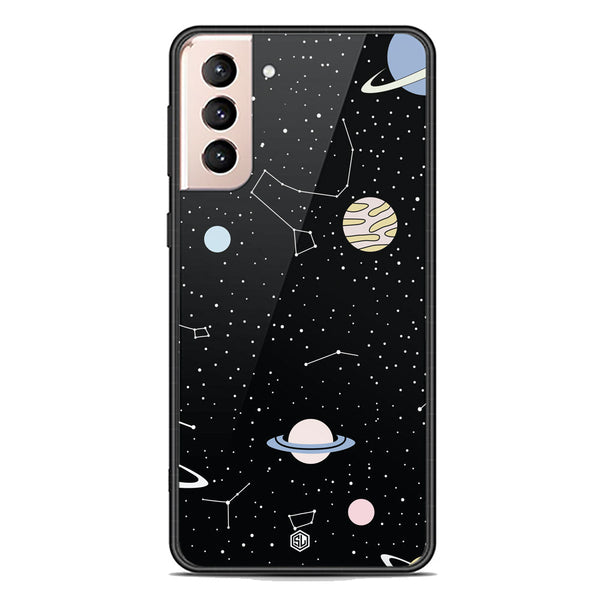 Space Series Soft Phone Case - Premium Glass Case - Design 1 - Samsung Galaxy S21 FE 5G