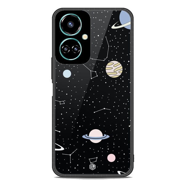 Space Series Soft Phone Case - Premium Glass Case - Design 1 - Tecno Camon 19