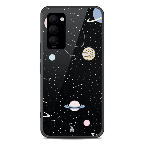 Space Series Soft Phone Case - Premium Glass Case - Design 1 - Tecno Camon 18