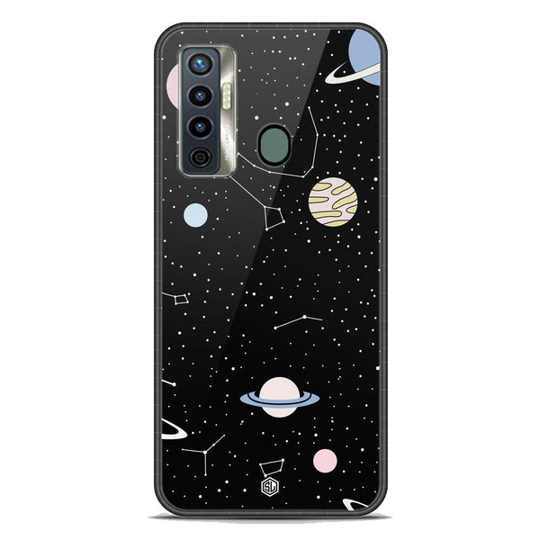 Space Series Soft Phone Case - Premium Glass Case - Design 1 - Tecno Camon 17