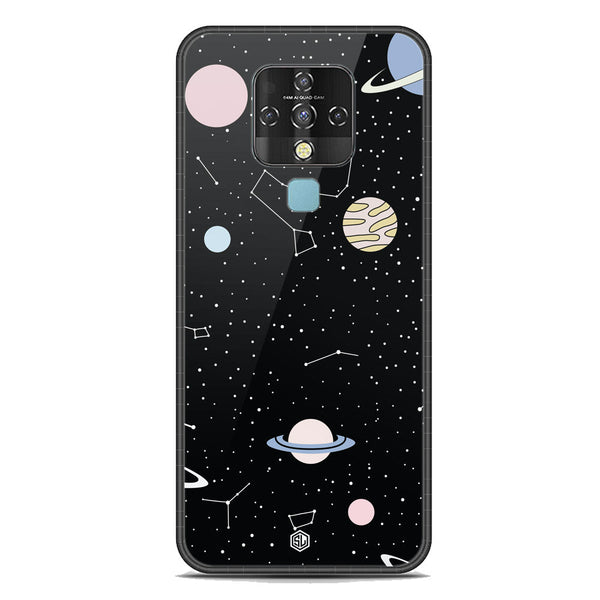 Space Series Soft Phone Case - Premium Glass Case - Design 1 - Tecno Camon 16