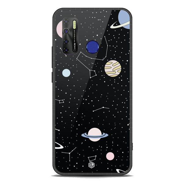 Space Series Soft Phone Case - Premium Glass Case - Design 1 - Tecno Camon 15