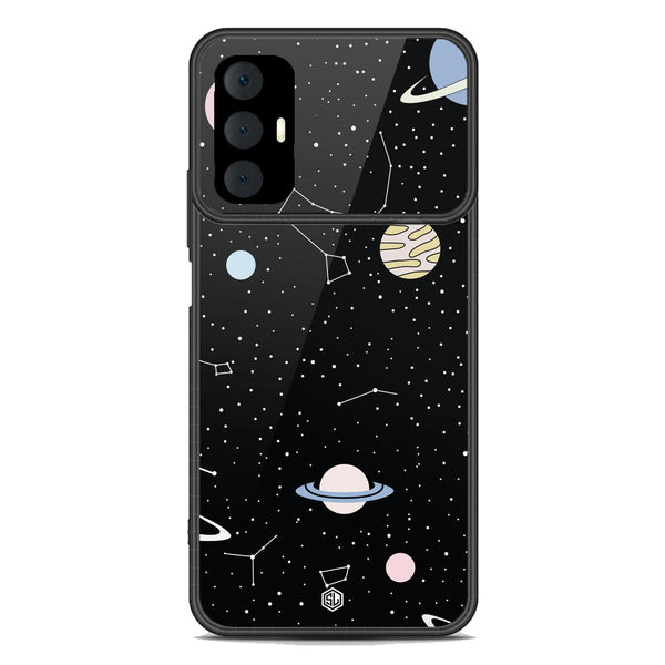 Space Series Soft Phone Case - Premium Glass Case - Design 1 - Tecno Spark 8 Pro