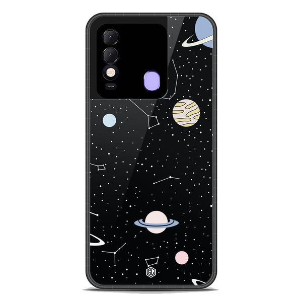 Space Series Soft Phone Case - Premium Glass Case - Design 1 - Tecno Spark 8
