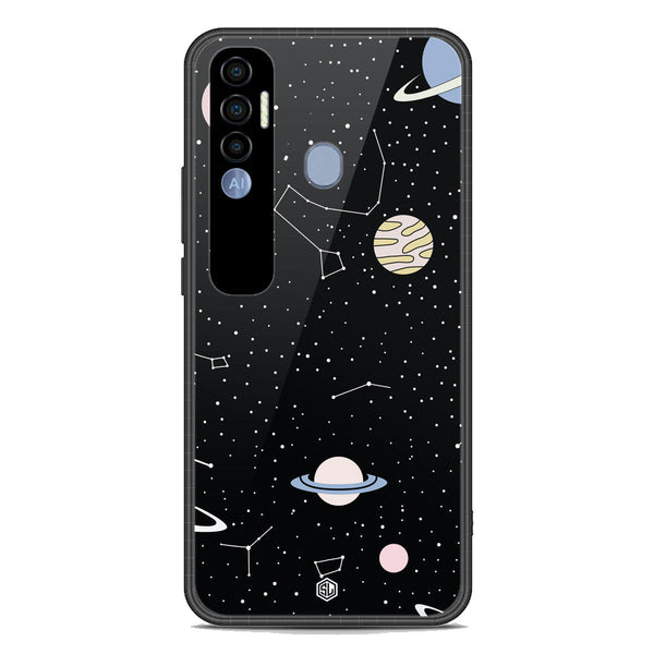 Space Series Soft Phone Case - Premium Glass Case - Design 1 - Tecno Spark 7 Pro