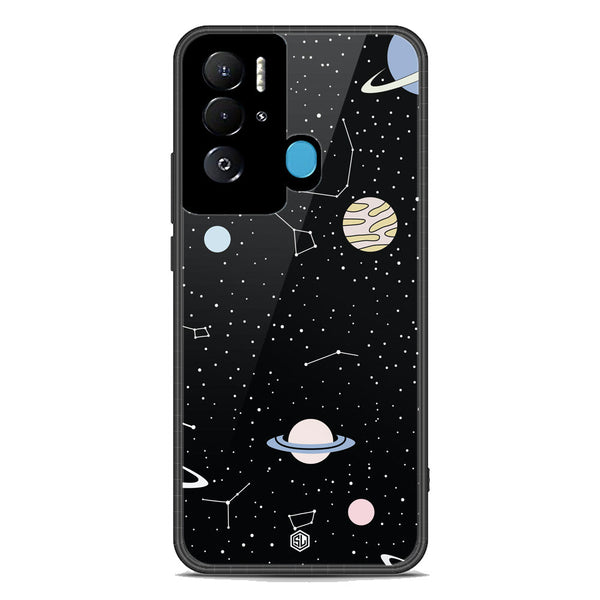 Space Series Soft Phone Case - Premium Glass Case - Design 1 - Tecno Pova Neo