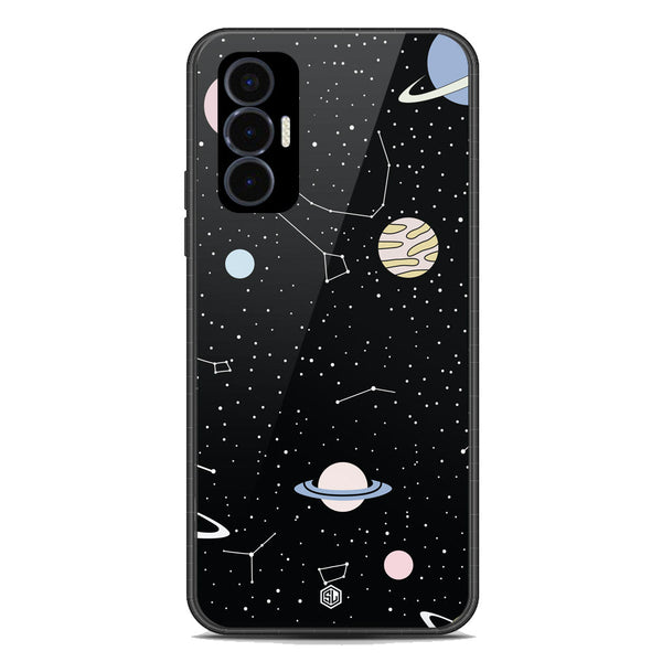 Space Series Soft Phone Case - Premium Glass Case - Design 1 - Tecno Pova 3