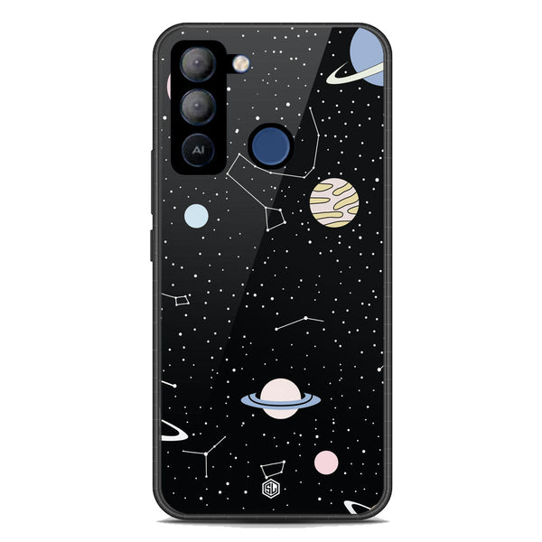 Space Series Soft Phone Case - Premium Glass Case - Design 1 - Tecno Pop 5 LTE