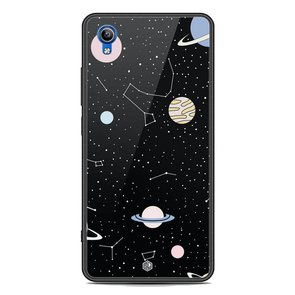 Space Series Soft Phone Case - Premium Glass Case - Design 1 - Vivo Y91i