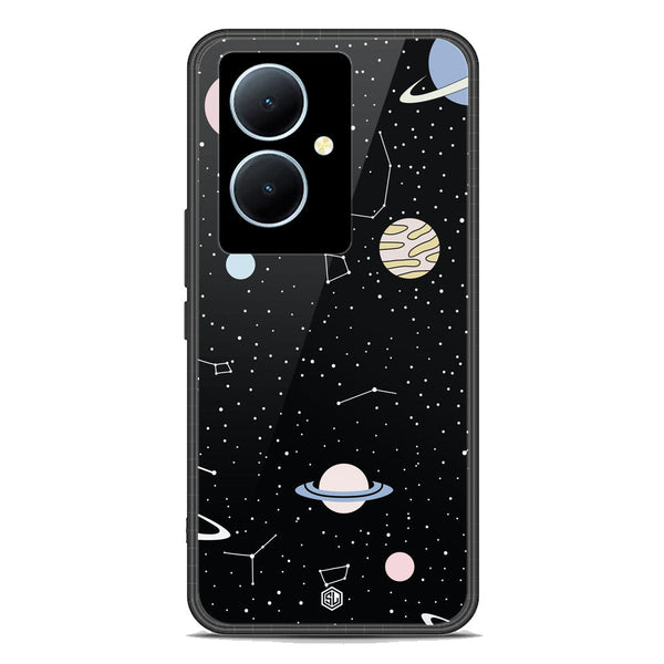 Space Series Soft Phone Case - Premium Glass Case - Design 1 - Vivo Y78 Plus 5G