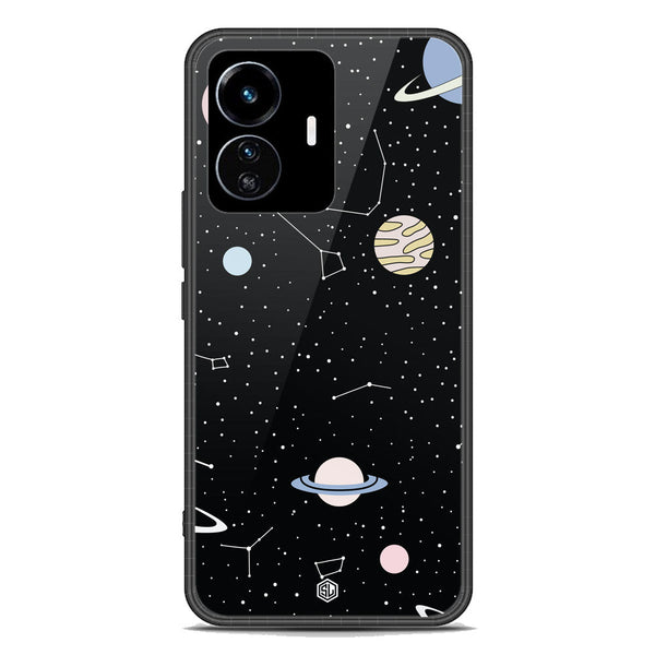 Space Series Soft Phone Case - Premium Glass Case - Design 1 - Vivo Y77 5G