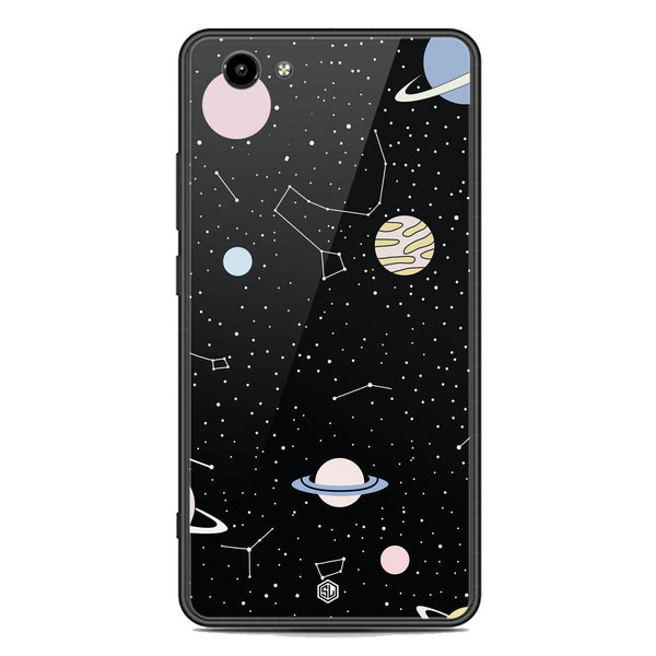 Space Series Soft Phone Case - Premium Glass Case - Design 1 - Vivo Y71