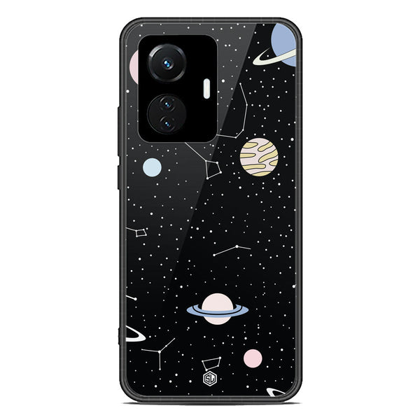 Space Series Soft Phone Case - Premium Glass Case - Design 1 - Vivo Y55 4G
