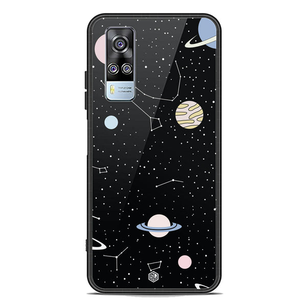 Space Series Soft Phone Case - Premium Glass Case - Design 1 - Vivo Y51 (2020 December)