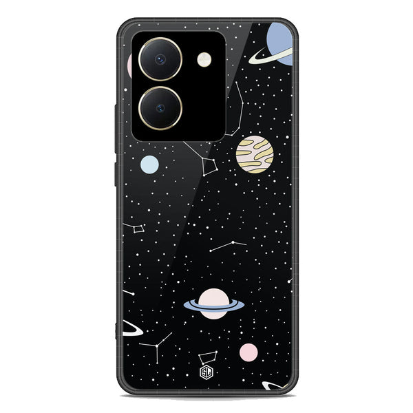 Space Series Soft Phone Case - Premium Glass Case - Design 1 - Vivo Y36 4G