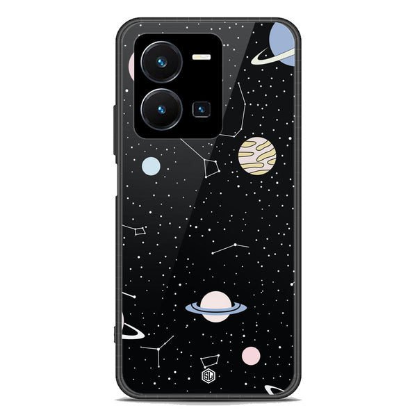 Space Series Soft Phone Case - Premium Glass Case - Design 1 - Vivo Y35