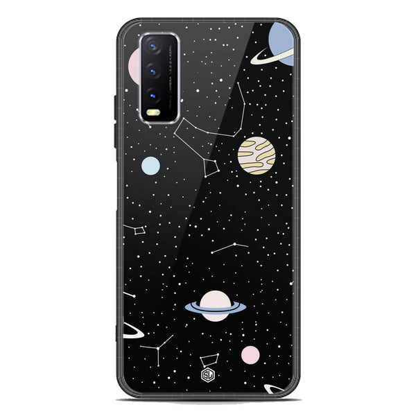 Space Series Soft Phone Case - Premium Glass Case - Design 1 - Vivo Y12a