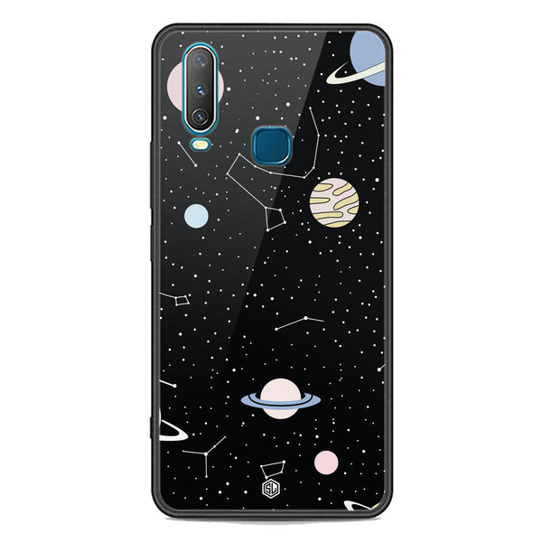 Space Series Soft Phone Case - Premium Glass Case - Design 1 - Vivo Y12