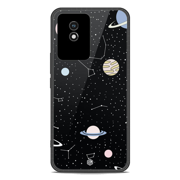 Space Series Soft Phone Case - Premium Glass Case - Design 1 - Vivo Y11 2023