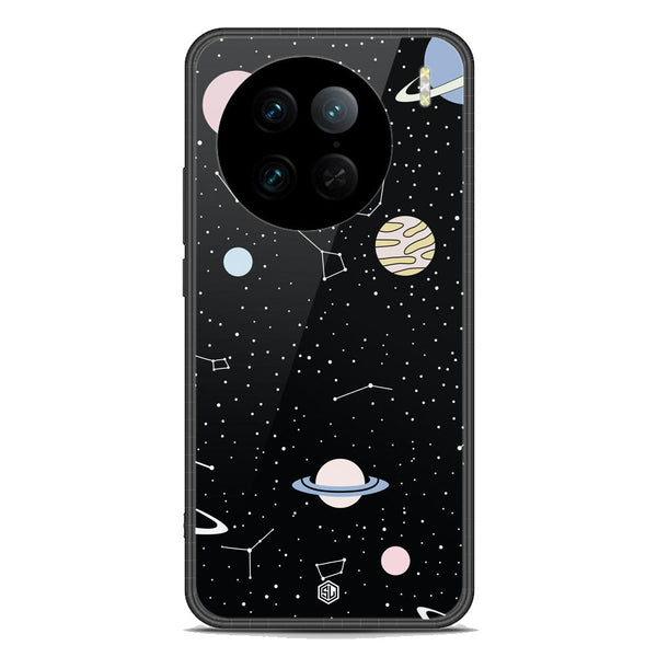 Space Series Soft Phone Case - Premium Glass Case - Design 1 - Vivo X90 Pro